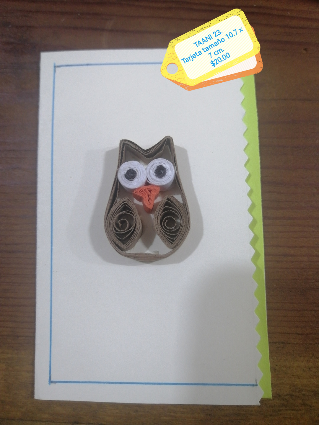 Tarjeta de animalito